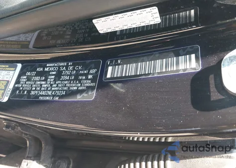 2022 Kia Forte Gt-Line from USA, damaged, VIN 3KPF54AD2NE479234